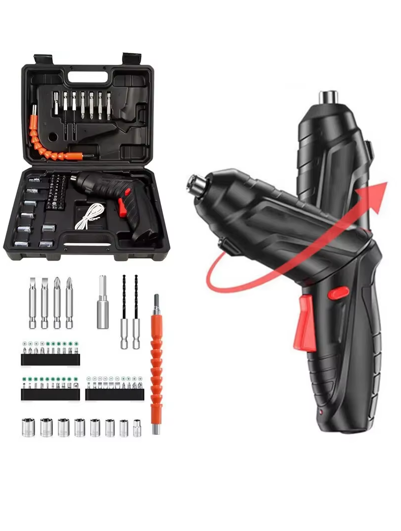🛠️ DESTORNILLADOR RECARGABLE CON ACCESORIOS Y ESTUCHE 🔧