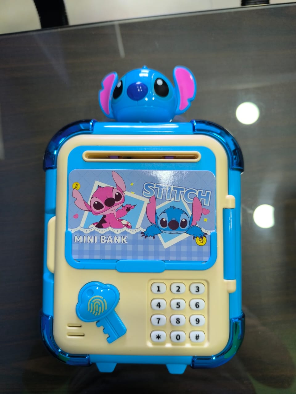 🩵✨ ALCANCÍA MÁGICA DE STITCH – CON CLAVE, LUCES Y SONIDO 🎶💰