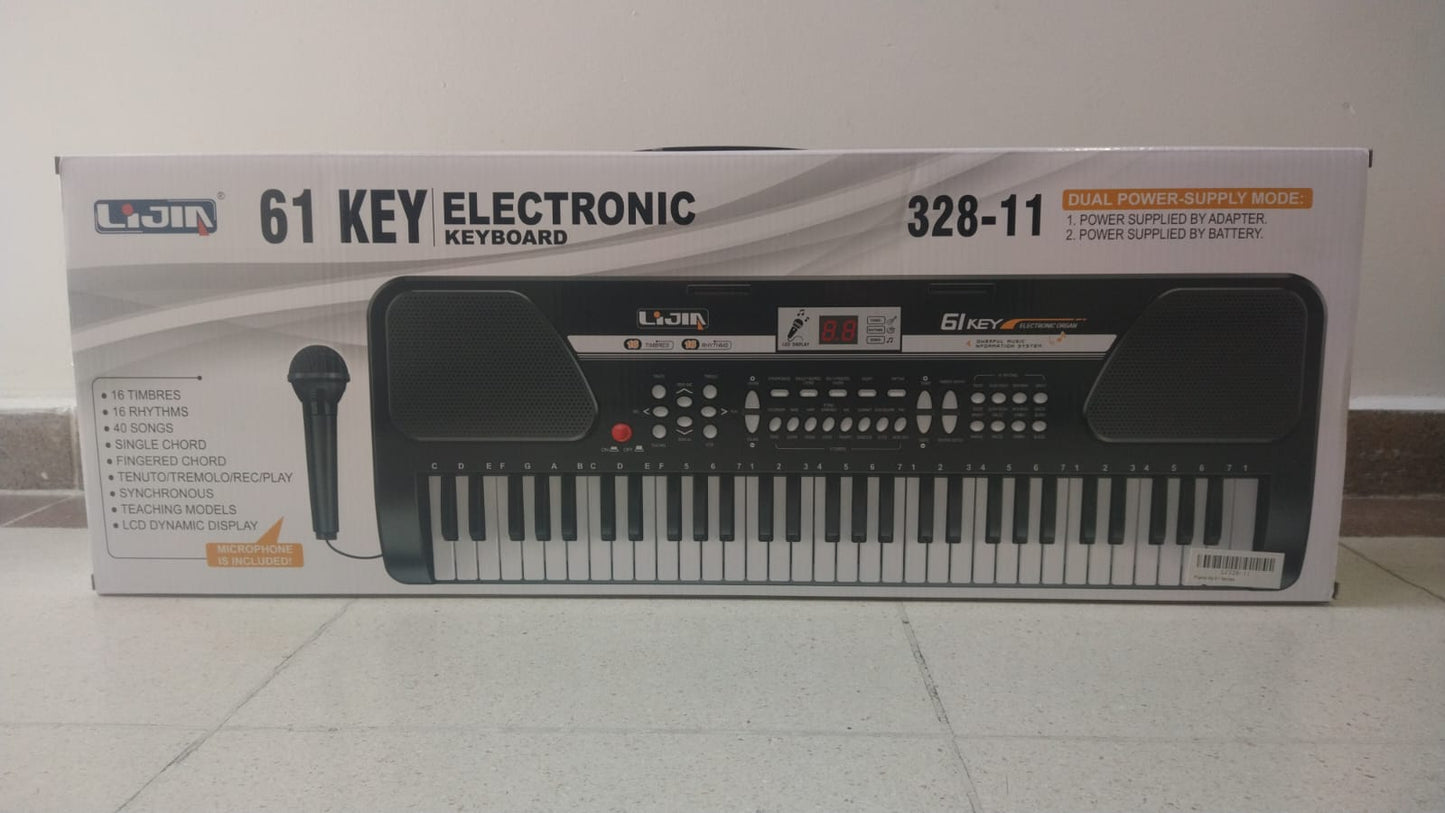 🎹 ORGANETA ELECTRÓNICA DE 61 TECLAS CON MICRÓFONO INCLUIDO 🎤