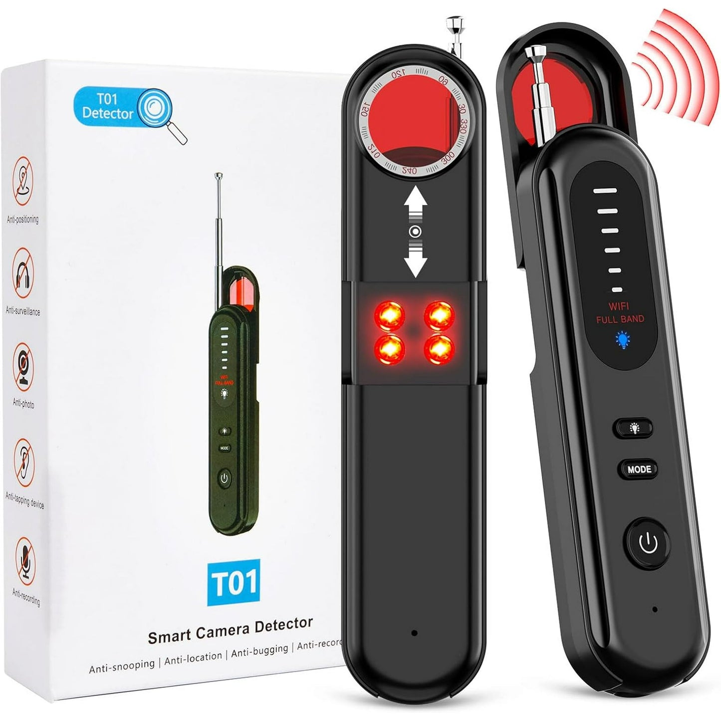 🔒 DETECTOR PORTÁTIL ANTI ESPÍAS CON LUZ INFRARROJA 🔴