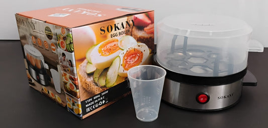 🔥 HERVIDOR ELÉCTRICO DE HUEVOS SOKANY DE 360W – CON INDICADOR DE AGUA Y APAGADO AUTOMÁTICO