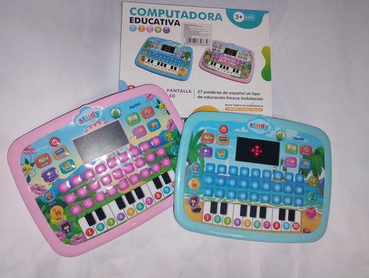 Tablet Educativa Infantil con Sonido, Música, Letras, Números y Animales – Pantalla LED – 8 Modos de Aprendizaje