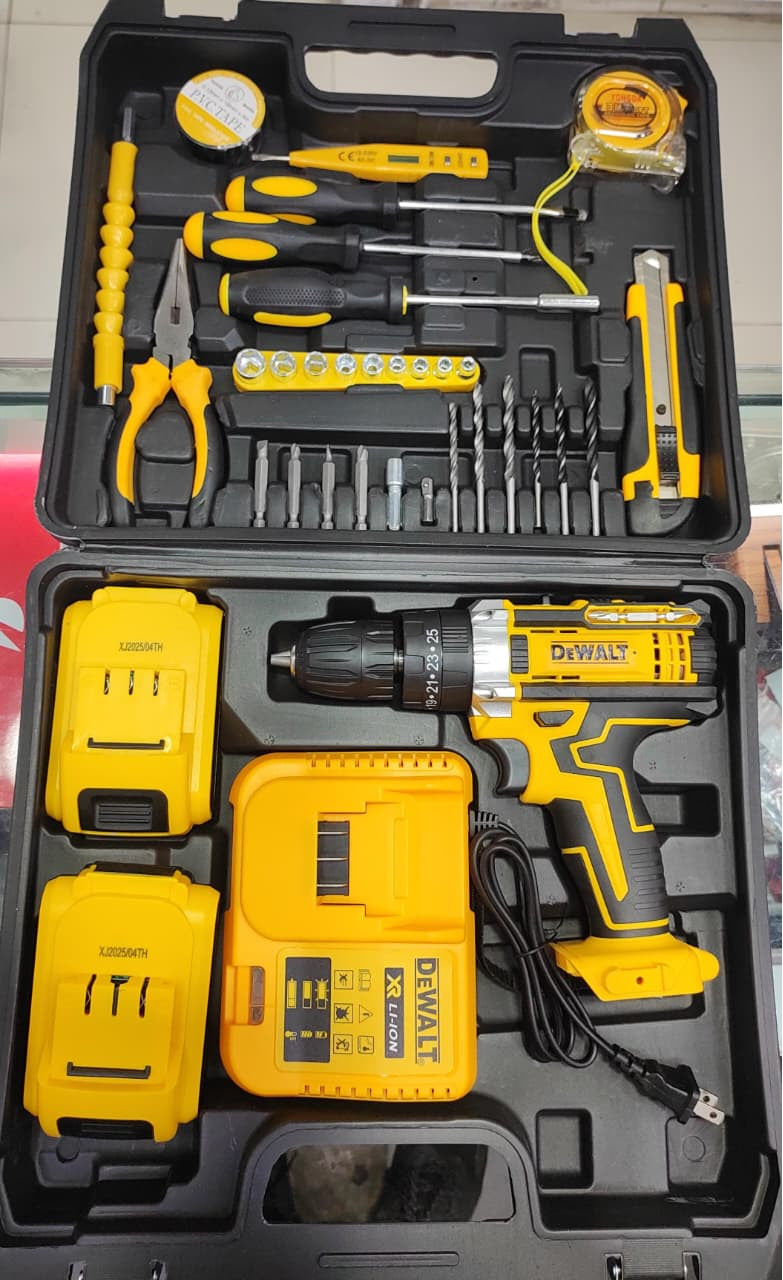 🔨 TALADRO PERCUTOR INALÁMBRICO 48V DOBLE BATERÍA + 30 ACCESORIOS