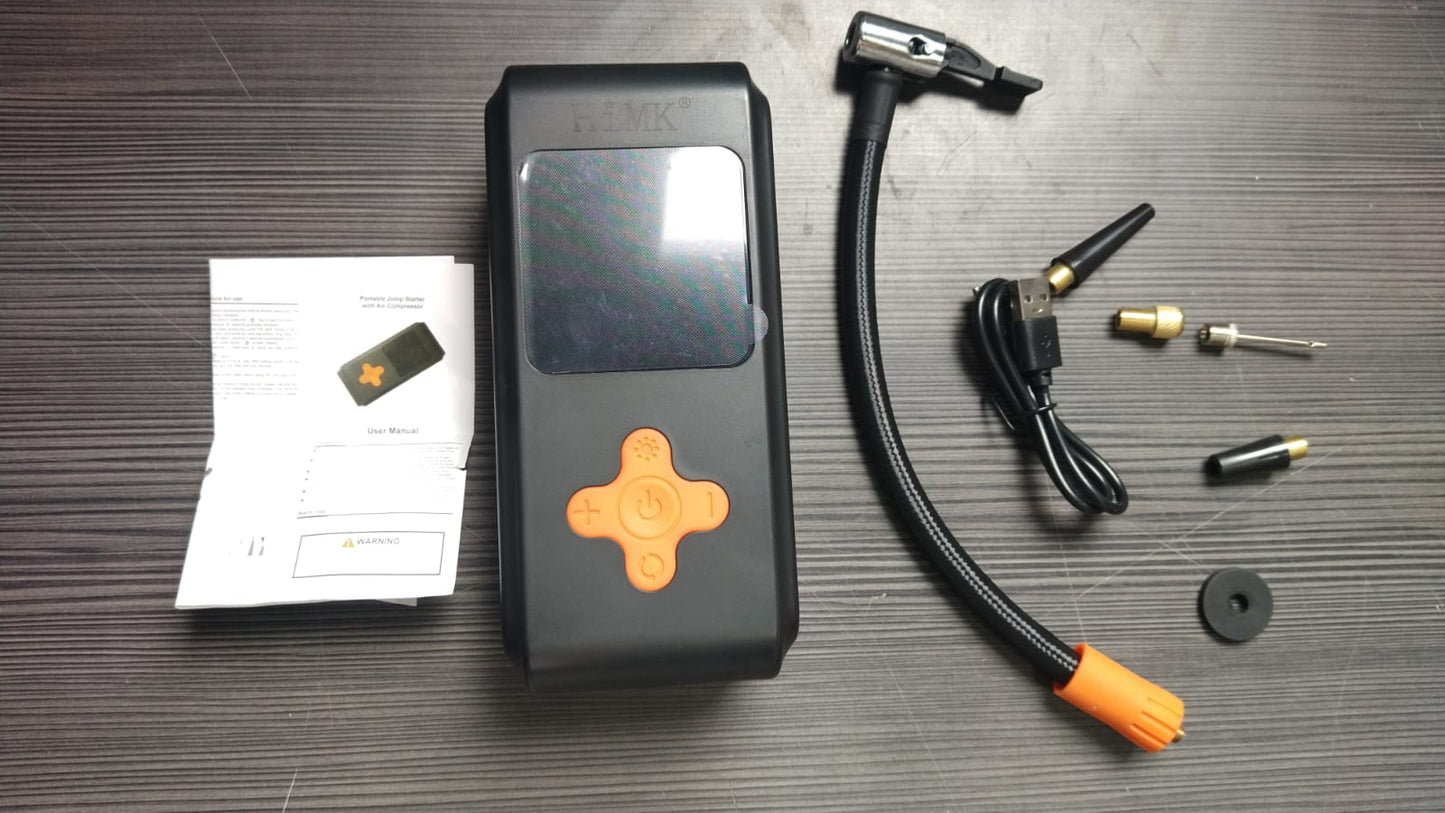 Mini Compresor de Aire Portátil Recargable con linterna y medidor