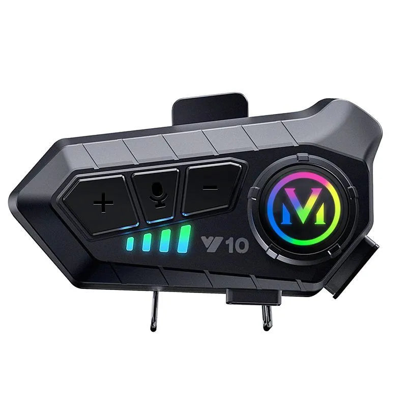 Auriculares Bluetooth Para Casco de Moto Y10 – ¡Con Comando de Voz y Resistencia al Agua