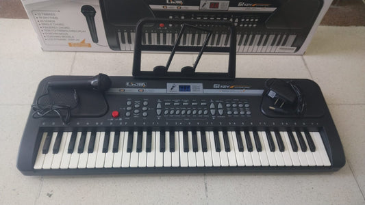 🎹 ORGANETA ELECTRÓNICA DE 61 TECLAS CON MICRÓFONO INCLUIDO 🎤