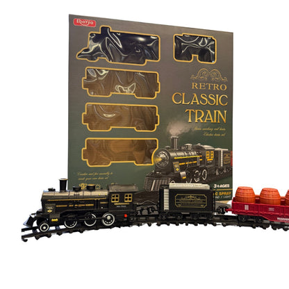 🚂 TREN CLÁSICO CON LUCES, HUMO Y SONIDO – RETRO CLASSIC TRAIN
