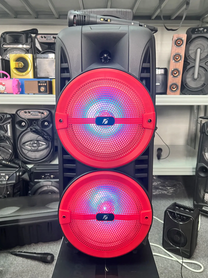 🔊💥 Cabina Parlante KTS-1745 con Doble Bocina de 8” + Micrófono + Control Remoto 💥🔊
