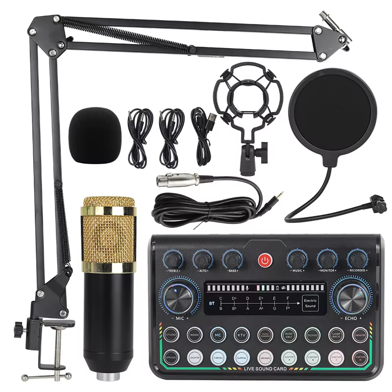 🎙️ KIT PROFESIONAL TARJETA DE SONIDO P99+ MICRÓFONO CONDENSADOR BM800