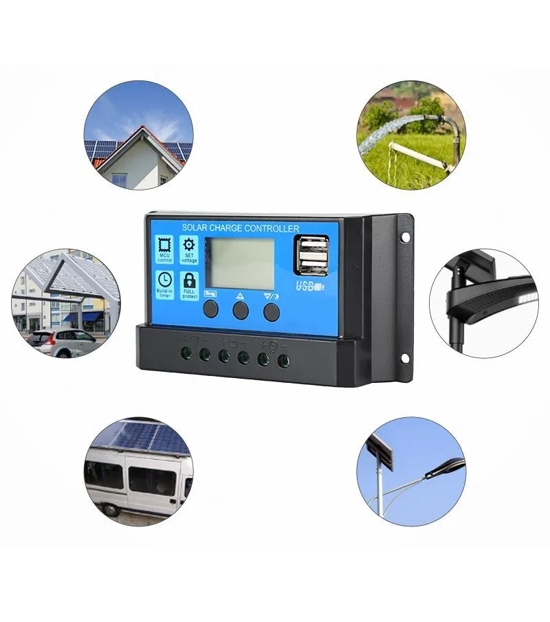 🚚⚡ Controlador Regulador solar 10A o 60A 🔧 Control total para tus paneles solares