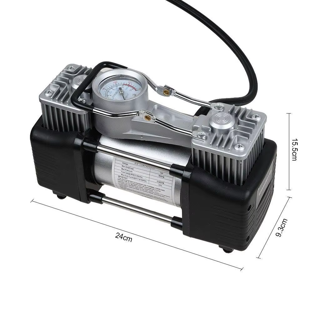 🔧 Mini Compresor de Aire Portátil 628 4x4 – Doble Cilindro 12V / 150 PSI