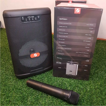 🟣 Cabina Parlante Bluetooth KTS-1330 con Micrófono Inalámbrico –20W, 6.5 Pulgadas 🔊🎤