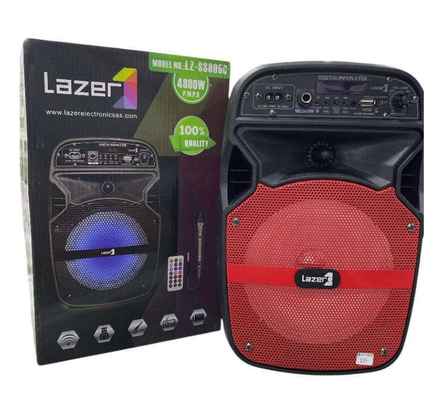 🔊 Cabina Parlante 6.5" Potente + Micrófono + Control Remoto LZ-S805C