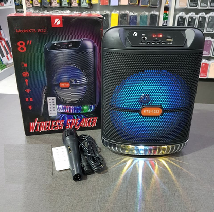 🟢 Cabina Parlante 8” + Micrófono + Control Remoto🎤Potente