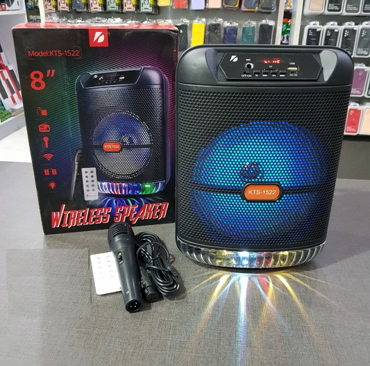 🟢 Cabina Parlante 8” + Micrófono + Control Remoto🎤Potente