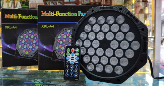 🟣✨ Proyector de Escenario PAR LED RGB 36 LEDs con DMX y Control Remoto