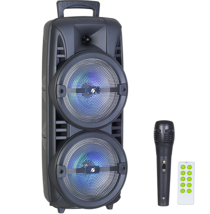 🔊💥 Cabina Parlante KTS-1745 con Doble Bocina de 8” + Micrófono + Control Remoto 💥🔊