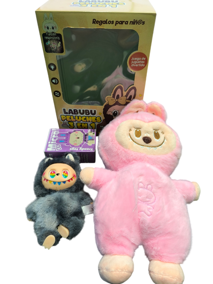 🧸✨ Combo 3 en 1 LABUBU Respira + Llavero + Lego – ¡Diversión, ternura y creatividad en un solo set!