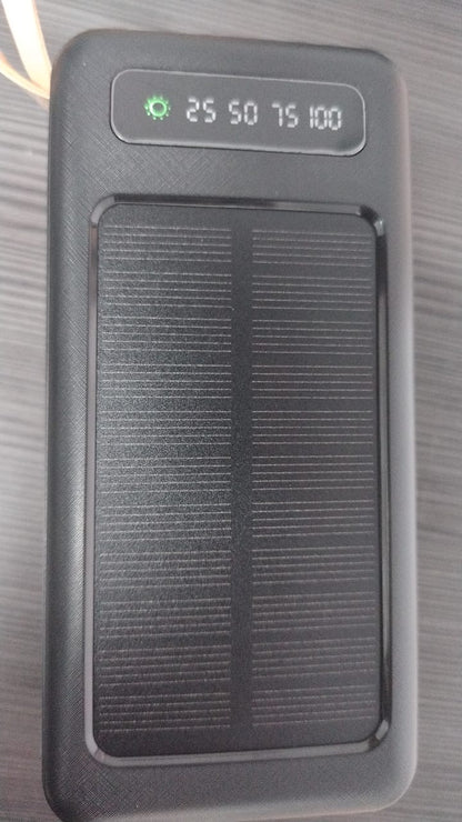 📌POWER BANK SOLAR 20.000 mAh CON LINTERNA LED INTEGRADA