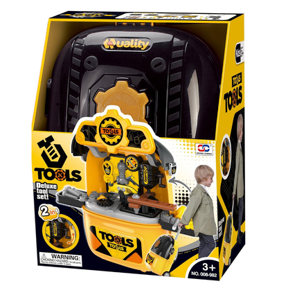 🧰 JUGUETE MALETA 2 EN 1 MESA DE HERRAMIENTAS