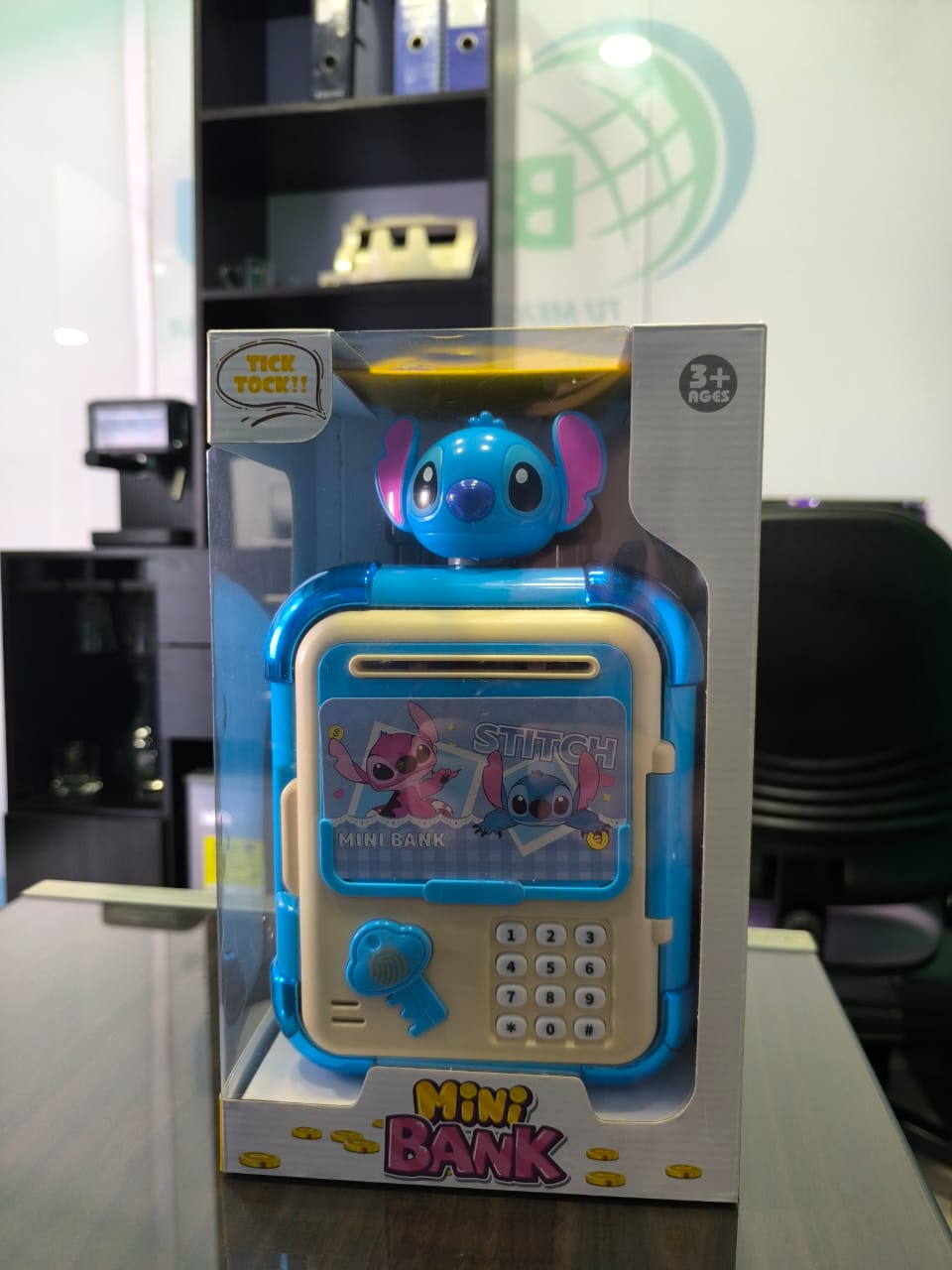 🩵✨ ALCANCÍA MÁGICA DE STITCH – CON CLAVE, LUCES Y SONIDO 🎶💰