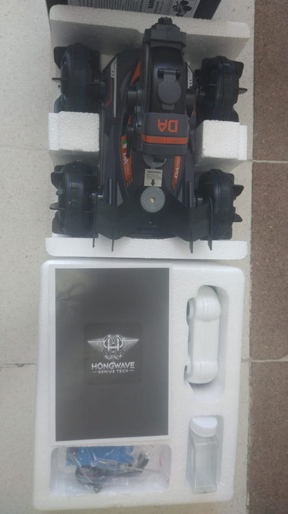 🚘💦 CARRO ANFIBIO LANZABOLAS DE HIDROGEL + CHORRO DE AGUA + LUCES LED- CONTROL REMOTO