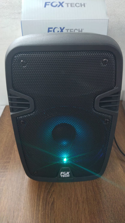 🛒 CABINA RECARGABLE DE 6.5” CON MICRÓFONO ALÁMBRICO, CONTROL Y CABLE DIRECTO A LA ENERGÍA 📦