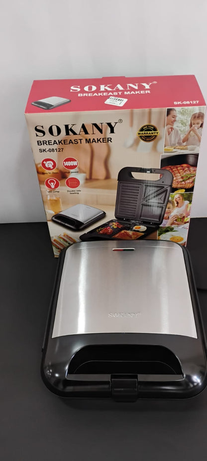 🥪✨ SANDUCHERA MULTIFUNCIONAL SOKANY 3 EN 1 🚀