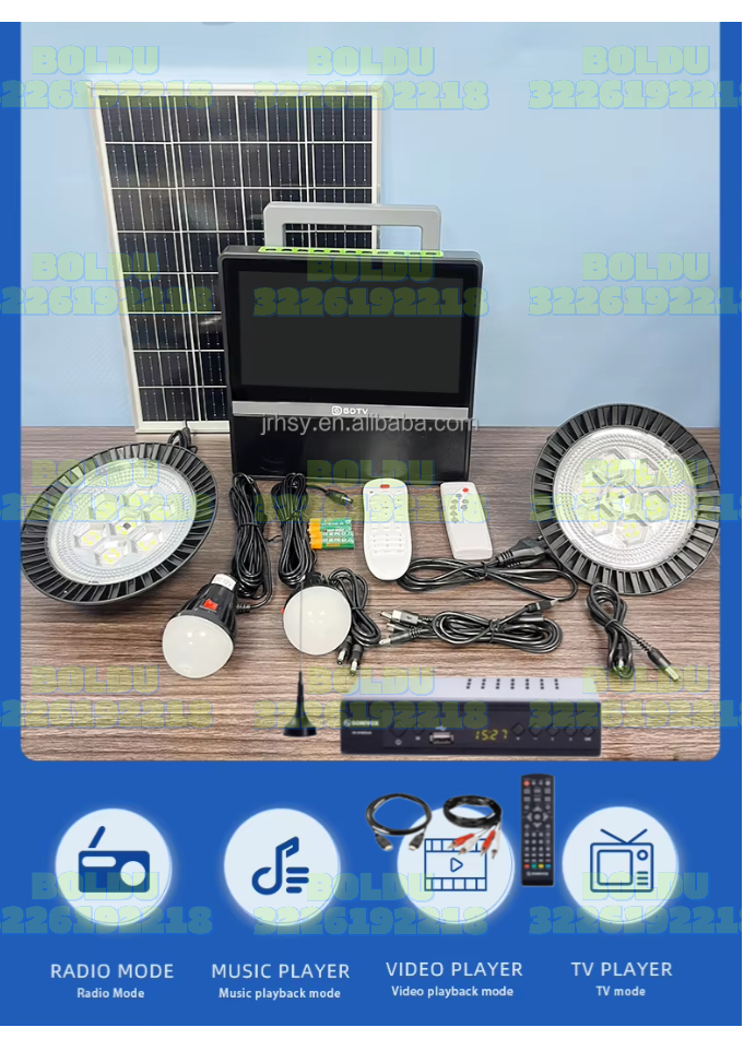 😎 PANTALLA TELEVISIÓN SOLAR - TDT Y LUCES LED POTENTES