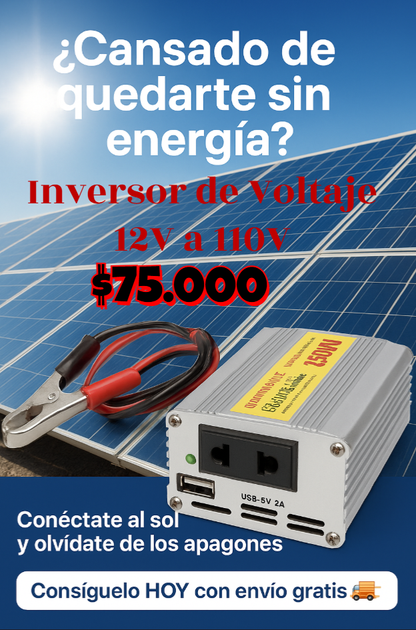 💡 Inversor de Voltaje 12V a 110V | 150W | Conexión Directa a Batería 🚗⚡