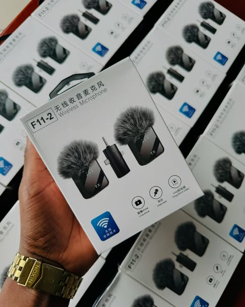 🎙️ Micrófonos Inalámbricos de Solapa TX F11-2 (Doble) – ¡Audio Pro en tus manos! 📲🎥Universal