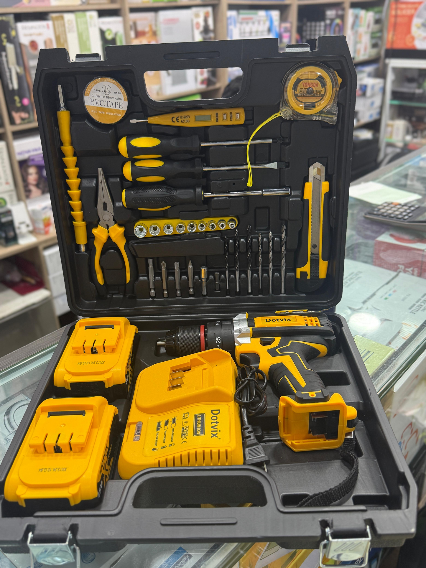 🔧 TALADRO DESTORNILLADOR RECARGABLE 48V CON 2 BATERÍAS – MANDRIL METALICO -DOTVIX