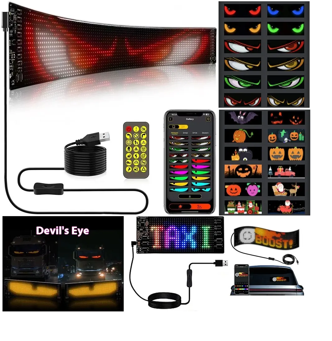 ¡Panel LED Flexible RGB para Carro, Negocio o Eventos! 🎉