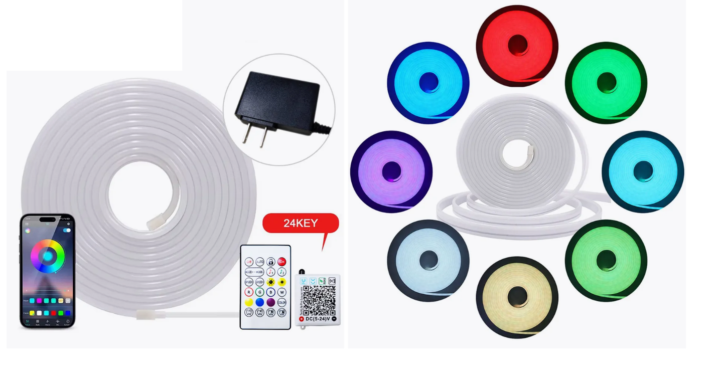 🌈💡 LUZ LED DE NEÓN RGBIC 10M – XF66