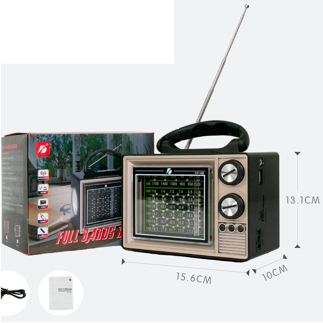 📻 RADIO PARLANTE VINTAGE MULTIFUNCIÓN TIPO TV 📼 KTF-1487 💰 $74.900