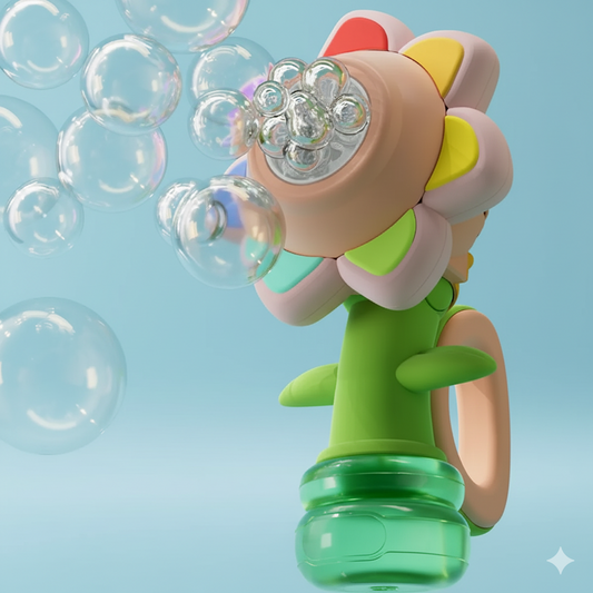 🌻 GIRASOL BURBUJERO CON LUZ, SONIDO Y MOVIMIENTO 🌈✨