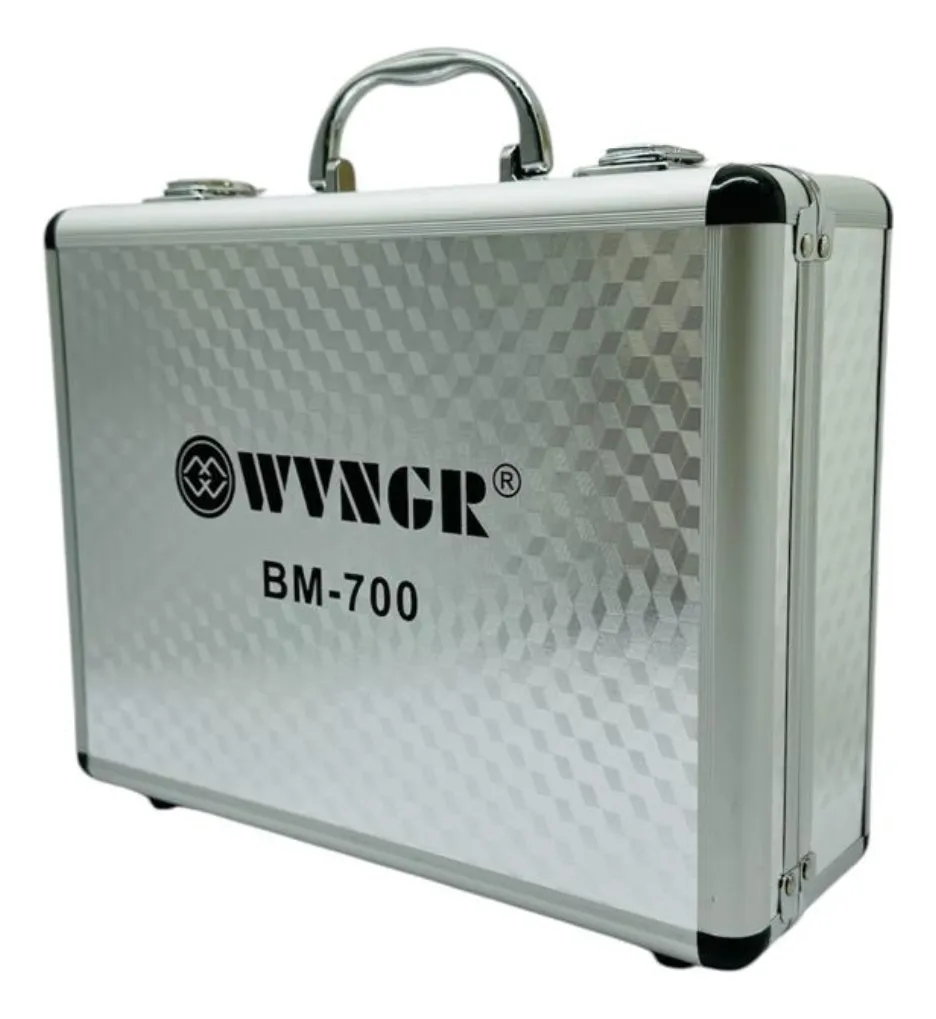 KIT MICRÓFONO CONDENSADOR BM-700 CON MALETÍN DE ALUMINIO Y TRIPODE 🎤