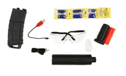 👉JUGUETE RIFLE ELÉCTRICO DE HIDROGEL 💨 CON LUZ Y HUMO 🔫