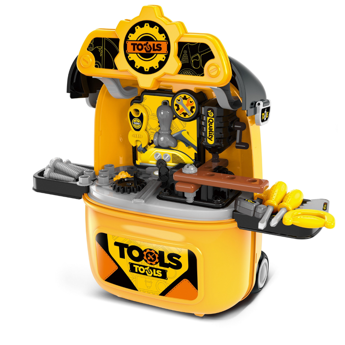 🧰 JUGUETE MALETA 2 EN 1 MESA DE HERRAMIENTAS