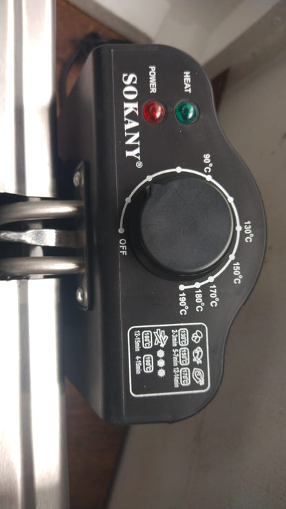 🛒 FREIDORA ELÉCTRICA DE ACEITE SK-801  5L – DOBLE CANASTA – ACERO INOXIDABLE