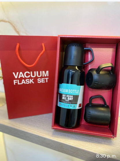 ✨ SET DE TERMO METÁLICO CON 3 TAZAS – 500ML