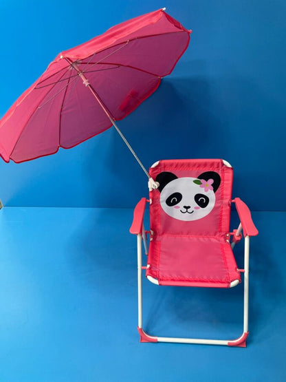 🪑🌞 SILLA PLAYERA PLEGABLE INFANTIL CON SOMBRILLA AJUSTABLE