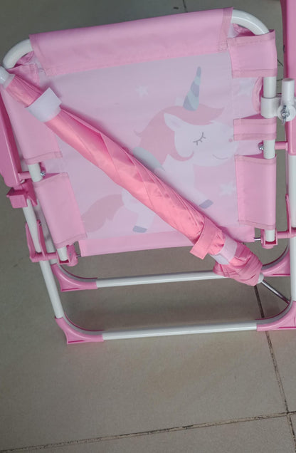 🪑🌞 SILLA PLAYERA PLEGABLE INFANTIL CON SOMBRILLA AJUSTABLE