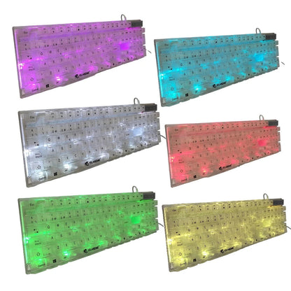 🎮✨ TECLADO GAMER TRANSPARENTE RGB ✨🎮