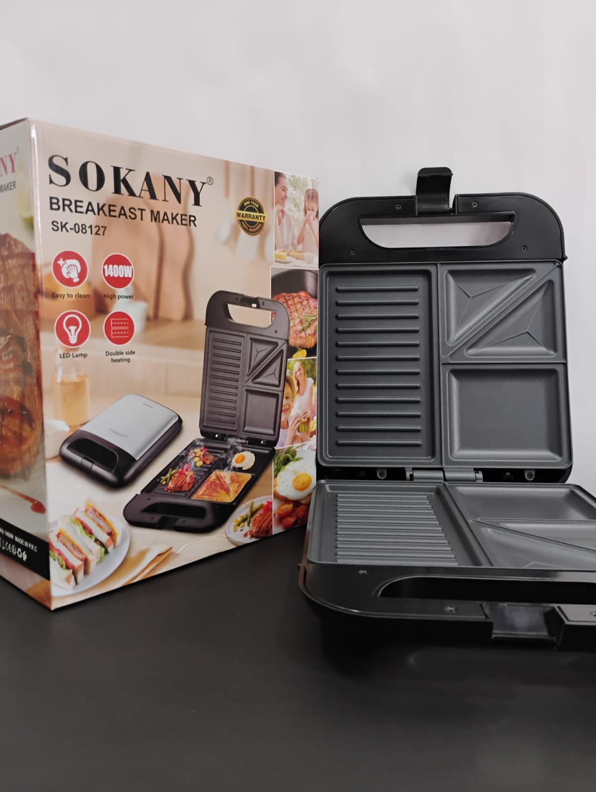 🥪✨ SANDUCHERA MULTIFUNCIONAL SOKANY 3 EN 1 🚀