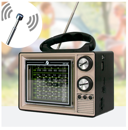 📻 RADIO PARLANTE VINTAGE MULTIFUNCIÓN TIPO TV 📼 KTF-1487 💰 $74.900