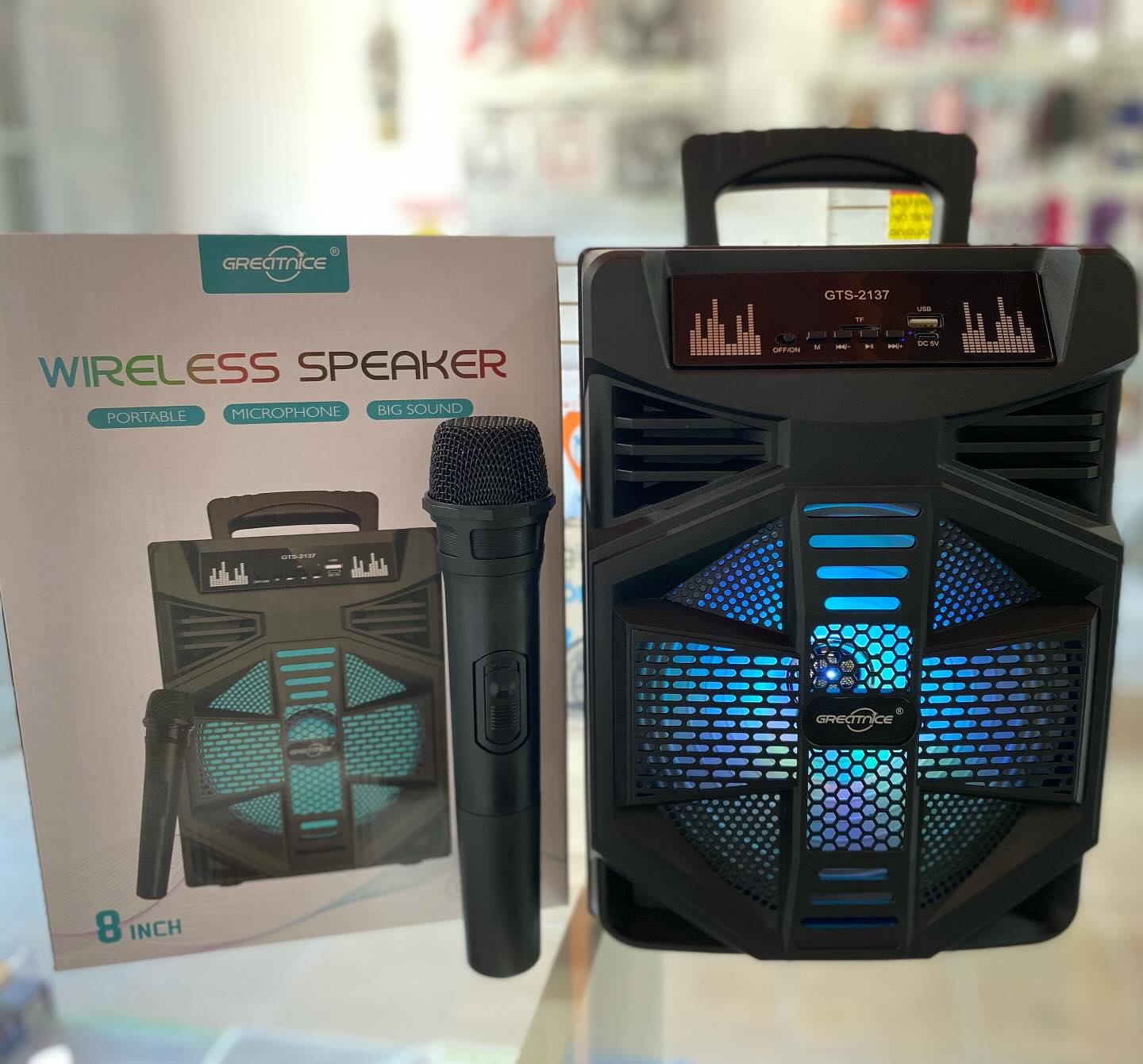 🎉 Parlante Cabina 8” + Micrófono Inalámbrico – ¡Potencia Total! 🎤🔊