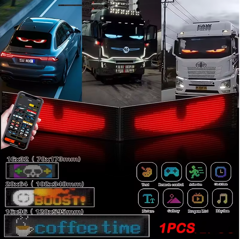 ¡Panel LED Flexible RGB para Carro, Negocio o Eventos! 🎉