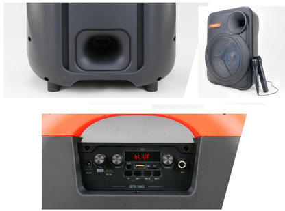 🧨 CABINA PARLANTE 15” + 2 MICRÓFONOS – POTENTE 35W Y RECARGABLE 🔊🎤 / GTS-1883