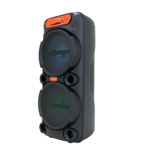 🔊 CABINA PARLANTE GTS-1880 🔥 DOBLE BOCINA DE 6.5” + MICRÓFONO INALÁMBRICO 🎤